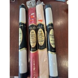 MCG Textiles Cross-Stitch Fabric 15"x18", Combed Cotton. Polyester Metallic 2 Ea